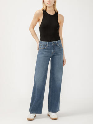 Suki Mid Rise Wide Leg Jeans
